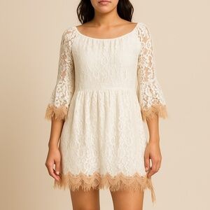 VENUS Mini Boho Chic Dress Lace Sequins Embroidered - Perfect for Special Events
